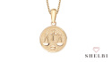 Zawieszka złota Znak Zodiaku Waga pr. 585