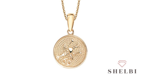 Zawieszka złota Znak Zodiaku Rak pr. 585 Zawieszka złota Znak Zodiaku Rak pr. 585