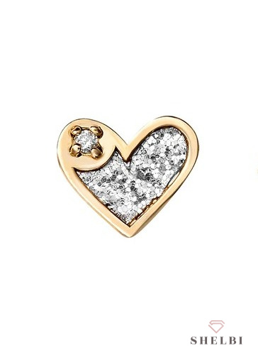 Kolczyki złote serca z diamentami pr. 585 prezent Komunia Św. Kolczyki złote serca z diamentami pr. 585 prezent Komunia Św.