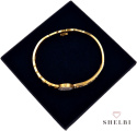Bransoletka złota sztywna z cyrkoniami stal chirurgiczna bangle Bransoletka złota sztywna z cyrkoniami stal chirurgiczna bangle
