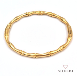 Bransoletka złota sztywna stal chirurgiczna bangle