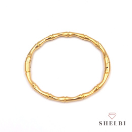 Bransoletka złota sztywna stal chirurgiczna bangle