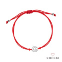 Bransoletka znak zodiaku Waga na sznurku srebro prezent Bransoletka znak zodiaku Waga na sznurku srebro prezent
