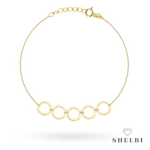 Bransoletka złote ringi 585 Shelbi Bransoletka złote ringi 585 Shelbi