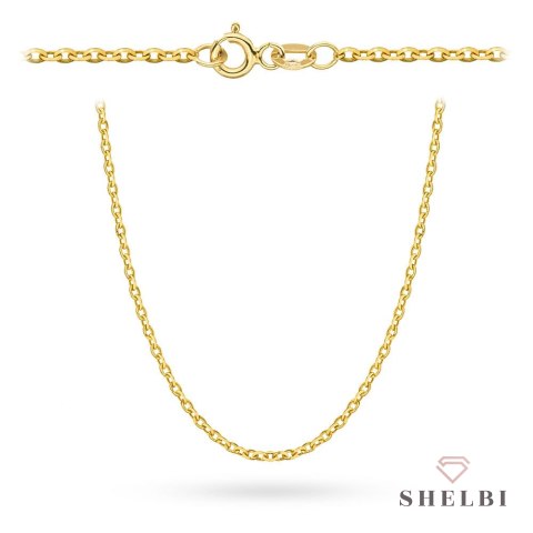 Łańcuszek złoty - splot rolo diamentowany 42 cm 585 Shelbi Łańcuszek złoty - splot rolo diamentowany 42 cm 585 Shelbi