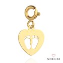 Zawieszka/charms stópki w sercu 585 Shelbi Zawieszka/charms stópki w sercu 585 Shelbi