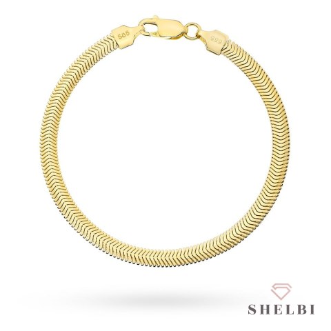 Bransoletka złota żmijka - 4,2 mm 585 Shelbi Bransoletka złota żmijka - 4,2 mm 585 Shelbi