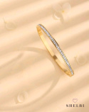 Bransoletka złota sztywna z cyrkoniami bangle Bransoletka złota sztywna z cyrkoniami bangle