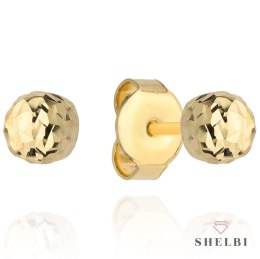 Kolczyki kulki super lekkie diamentowane 8mm